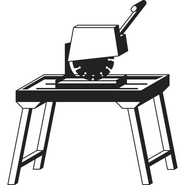 Fliesenschneidmaschine mit Tisch