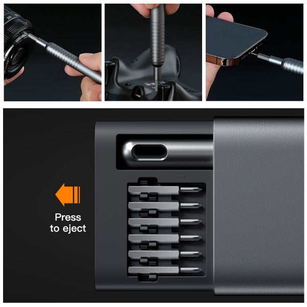 Präzisions-Schraubendreher-Set mit Schraubendrehergriffen und Bits für Reparaturen an Kameras, Smartphones und anderen elektronischen Geräten