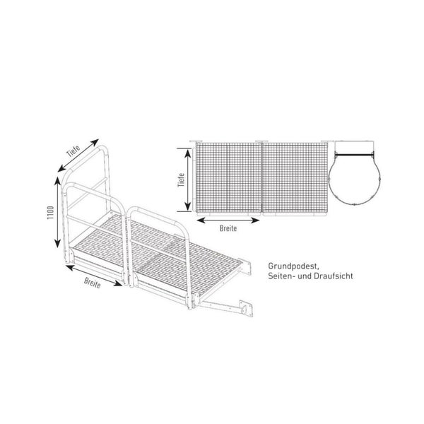 Iller Grundpodest für Steigleitern 800x860 mm