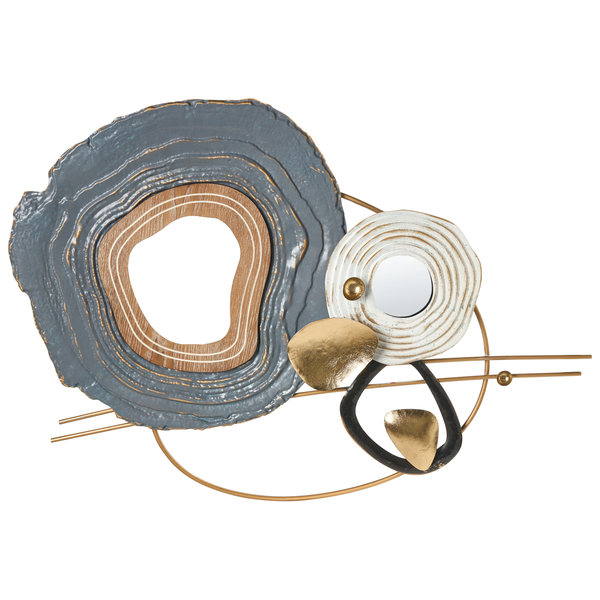 Abmessungen einer abstrakten Wanddekoration: 89 cm breit und 62 cm hoch