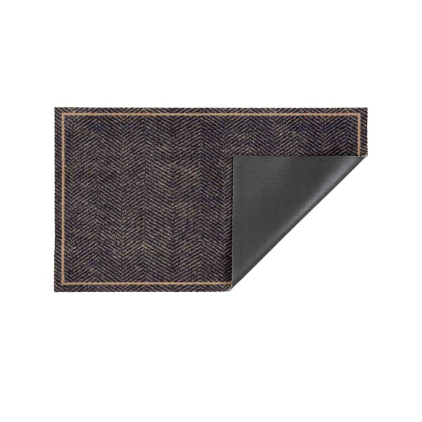 Fußmatte mit Fischgrätenmuster und Rand