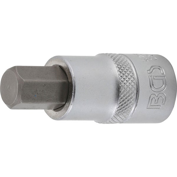 BGS Bit-Einsatz Antrieb Innenvierkant 12,5 mm (1/2) Innensechskant 12 mm - 4256