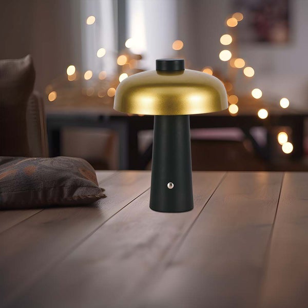 Wiederaufladbare Tischlampen - Gemalt - Gold+Schwarz - IP20 - 3W - 200 Lumen - 3IN1