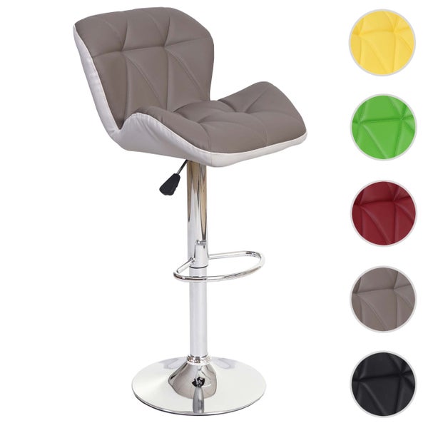 Barhocker mit Kunstlederbezug und Chromgestell