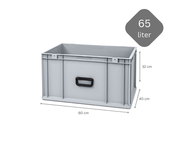 PROREGAL Spar Set 3x Eurobox Nextgen Portable Uno HxBxT 32 x 40 x 60 cm 65 Liter Eurobehälter Transportbox Transportbehälter Stapelbehälter