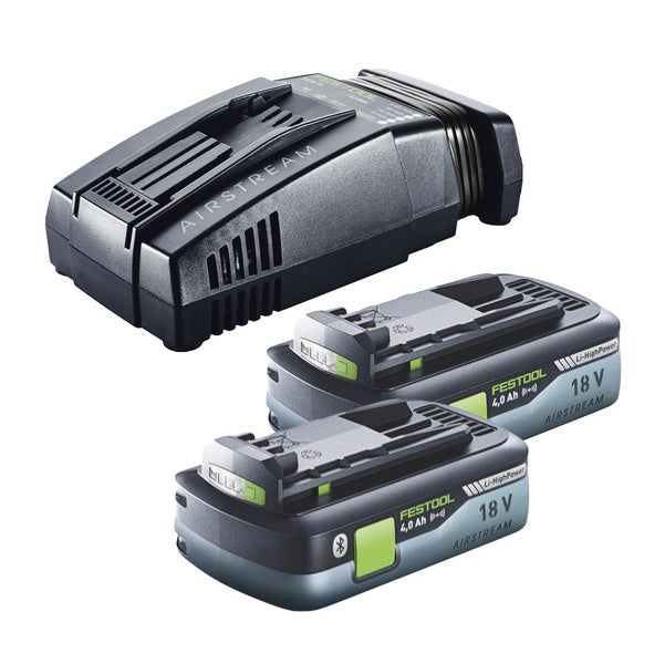 Festool Energie Set 2x BP 18 Li 4,0Ah HPC-ASI Akkupack 18V 4,0Ah HighPower ( 2x 205034 ) + SCA 16 Schnellladegerät 10,8 V - 18 V ( 576953 ) + Systainer