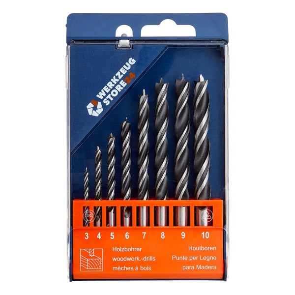 Holzbohrer-Set mit verschiedenen Größen in Aufbewahrungsbox