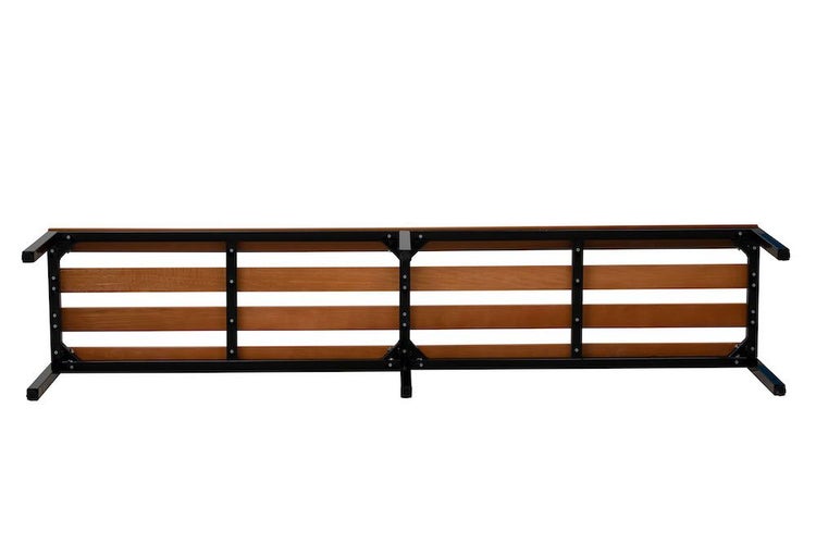PROREGAL Sitzbank Seal Freistehend Schwarz/Buche Ohne Rückenlehne HxBxT 40 x 150 x 40 cm Holz