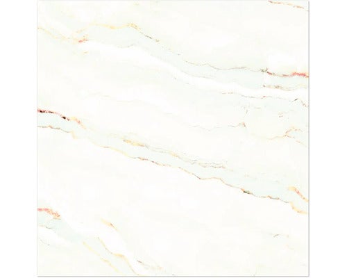 Quadratische Bodenfliese mit Marmoroptik