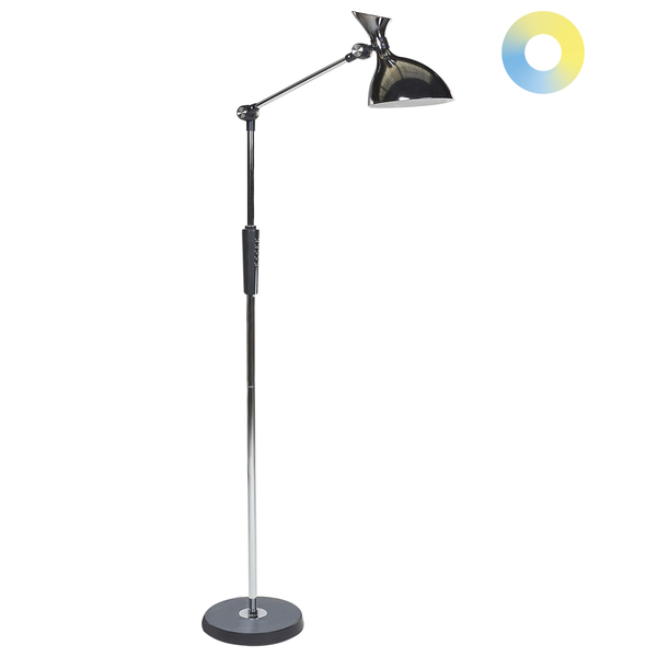 LED Stehlampe ANDROMEDA mit Dimmer Metall Silber