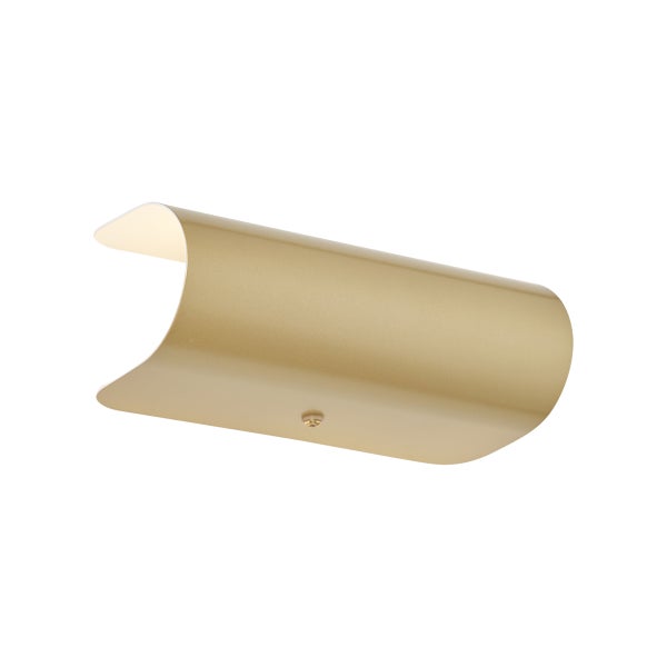 Goldene Wandleuchte mit geschwungener Form