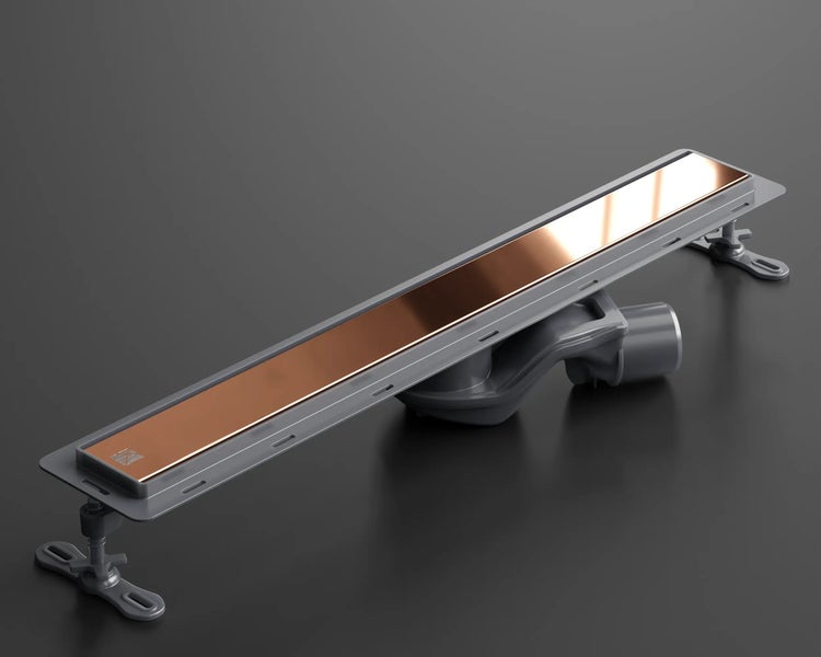 Duschrinne mit Abfluss und höhenverstellbaren Füßen