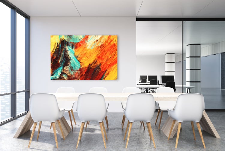 Canvas-Akustikbild mit sehr guten Schallabsorptions-Eigenschaften für eine gute Raumakustik 90x60cm AB00024