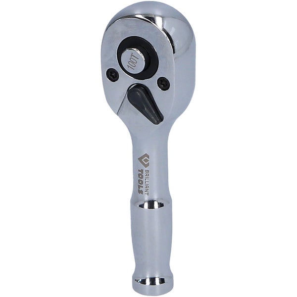 BRILLIANT TOOLS 1/4 Mini-Umschaltknarre mit Metallgriff 100 Zahn - BT020999