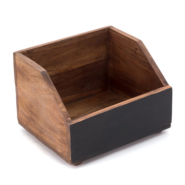 Schreibtisch-Organizer Libro Mahagoni Holz, mit beschreibbarer Tafel naturfarben