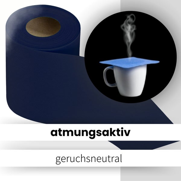 Sensalux Tischläufer, Länge: 25m, stoffähnliches Vlies, Breite: 15cm, Dunkel Blau