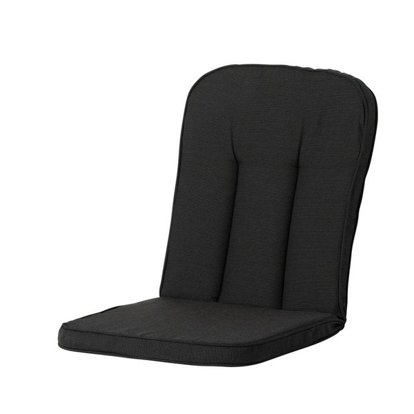 Hochlehnerauflage Carlo / Calvia Rib schwarz - ca. 100x48 cm - 4er-Set