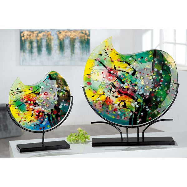 Vase GILDE Höhe 37 cm mehrfarbig Glas