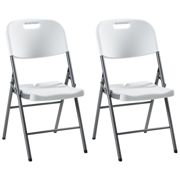 Gartenstuhl 2er Set CUGNOLI klappbar Weiß