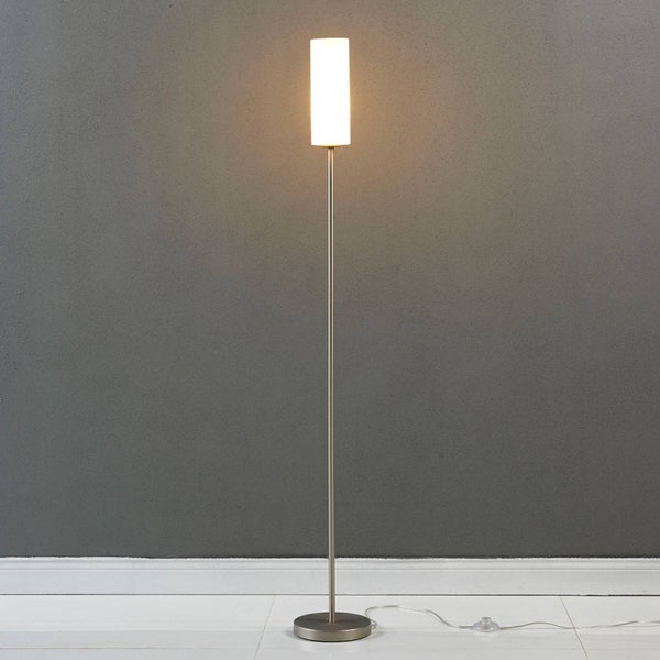 Lindby Stehlampe Vinsta (Modern) in Weiß aus Glas (1 flammig, E27) - Stehleuchte Standleuchte Floor Lamp Wohnzimmerlampe Wohnzimmerleuchte