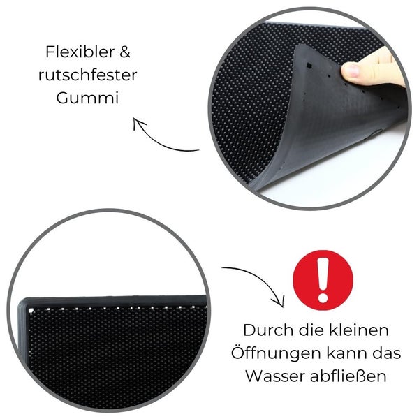 Fußmatte Schmutzfangmatte Fußabtreter Outdoor Gummi Außen Haustür Türmatte Fußabstreifer Türvorleger Schmutzfang Matte Sauberlaufmatten