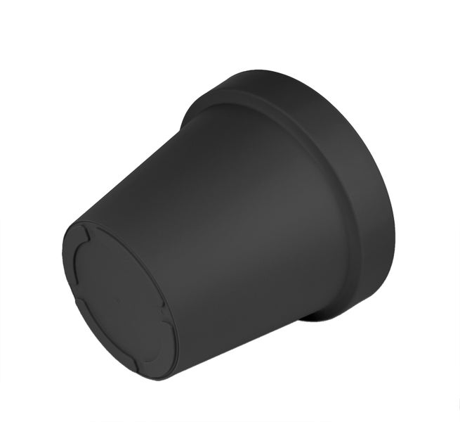 3x XL Blumentopf Ø 50 cm aus Kunststoff - Anthrazit - Pflanztopf Containertopf Übertopf Pflanzkübel rund - Drainage-Möglichkeit