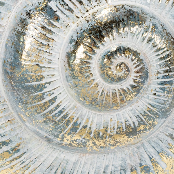 Nahaufnahme einer spiralförmigen Verzierung