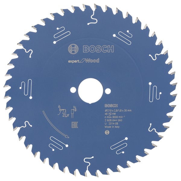 Bosch Kreissägeblatt Expert for Wood für Handkreissägen 210 x 30 x 2,8 mm 48 - 2608644060