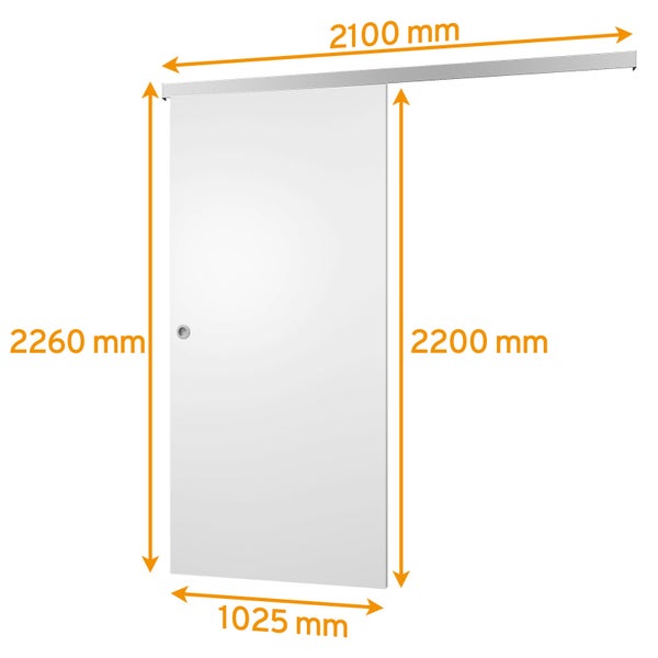 Schiebetür mit den Maßen 2260 mal 1025 Millimeter