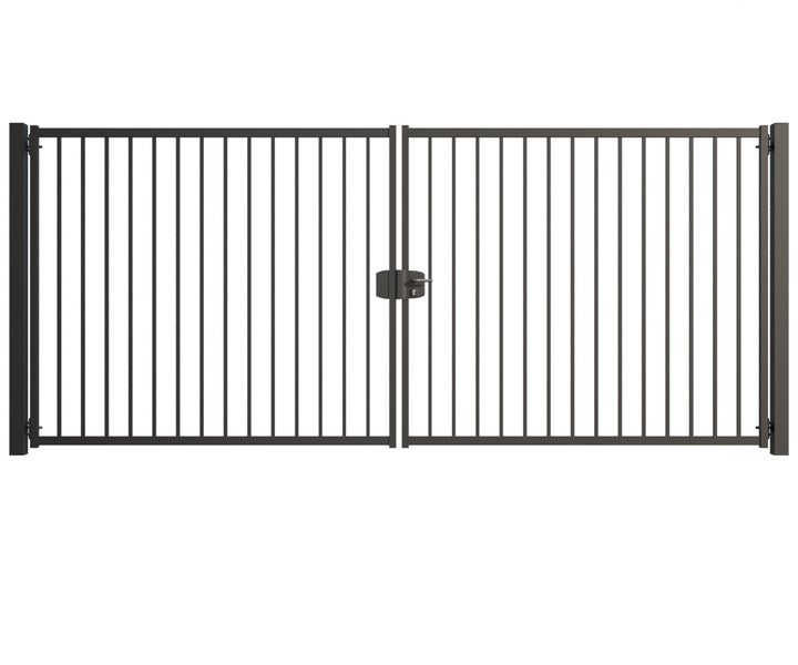 Doppelflügeltor aus Metall für den Garten