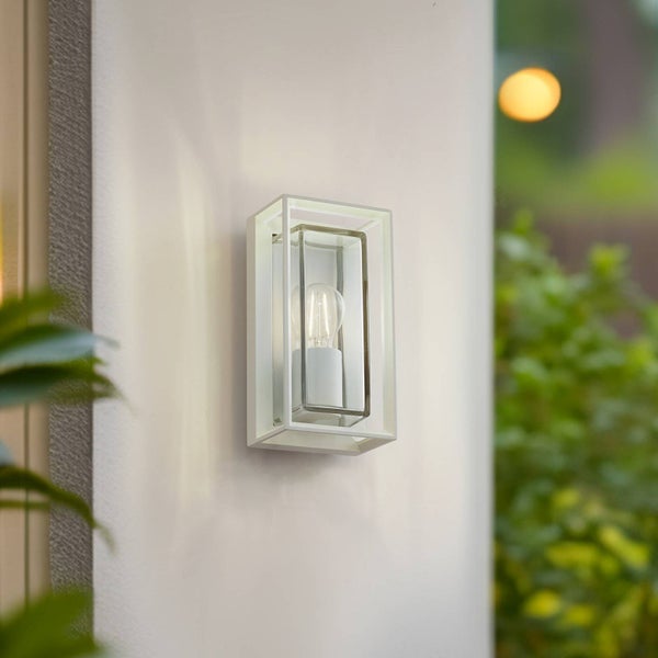 Arcchio Wandleuchte außen Ismera (Modern) in Weiß aus Aluminium (1 flammig, E27) - Außenwandleuchten Wandlampe Led Außenlampe Outdoor für Außenwand/Hauswand Haus Terrasse & Balkon