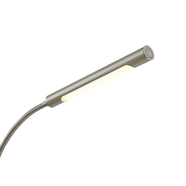 LED-Leuchtenkopf mit flexiblem Hals und Touch-Schalter am Ende.