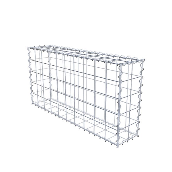 Gabione 100 cm x 50 cm x 20 cm (L x H x T), Maschenweite 10 cm x 10 cm, Spirale