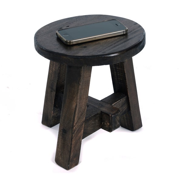 Pflanzenhocker Bern Mahagoni Massivholz 03 dunkelbraun