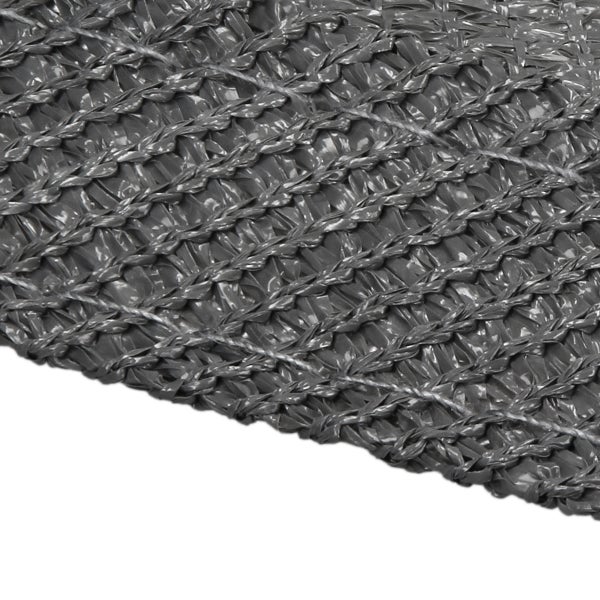 ECD Germany Sonnensegel Sonnenschutz 3,6x3,6x3,6m Dreieck Grau, 100% HDPE UV Schutz wasserabweisend wetterbeständig atmungsaktiv, inkl. Befestigungsseile, Schattenspender für Terrasse, Balkon & Garten