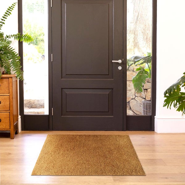 FLOORDIREKT Fußmatte Domenico - stilvolle & praktische Schmutzfangmatte - Braun - 50 x 80 cm