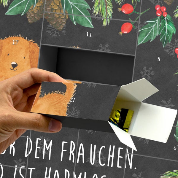 Mr. & Mrs. Panda Befüllbarer Adventskalender Hund Flauschig - Schwarz