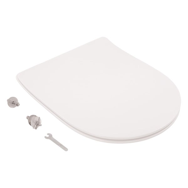SCHÖNER WOHNEN-Kollektion WC-Sitz ANTUS SLIMLINE, Weiß, Toilettendecken mit Absenkautomatik, Klodeckel kratzfest und keimarm, Klobrille inkl. Befestigungsmaterial