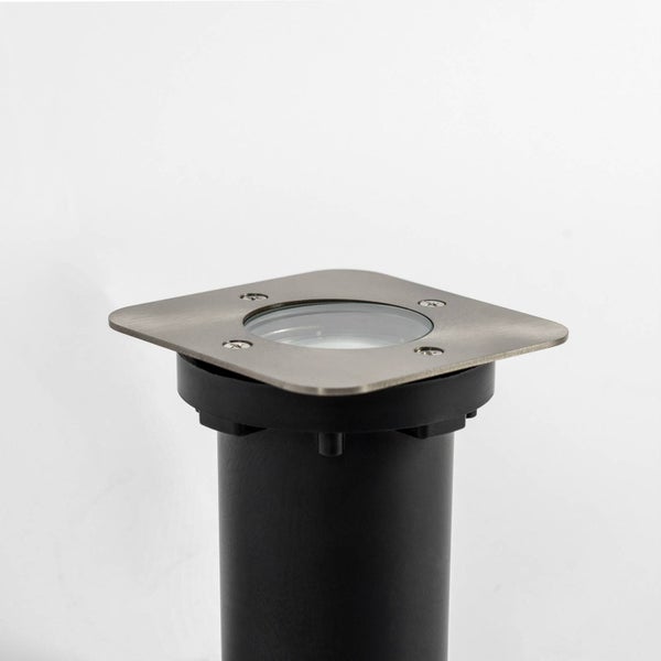 PRIOS Bodeneinbauleuchten Riya (wasserdicht (Modern) in Alu aus Edelstahl (1 flammig, GU10) - Bodeneinbauleuchte außen