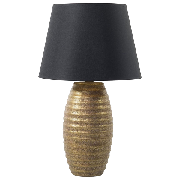 Tischleuchte EBRO Porzellan Gold