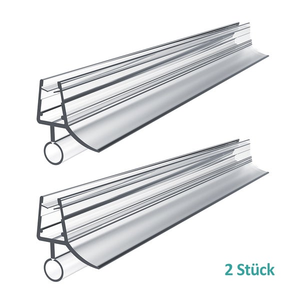 EMKE Ersatzdichtung Wasserabweiser Duschdichtung Schwallschutz Duschkabine Bad, 4-6mm Glas 1000mm, 2 Stück