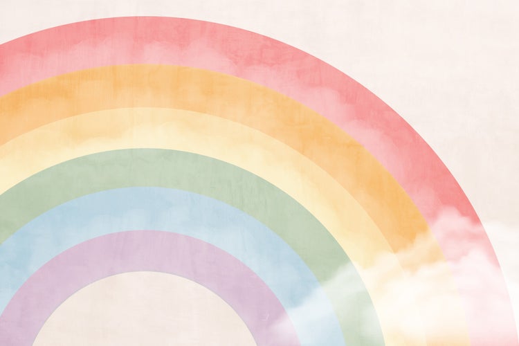 Illustration eines mehrfarbigen Regenbogens