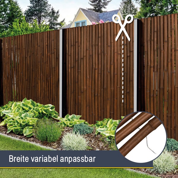 Sol Royal SolVision B23 Sichtschutzzaun 120x250cm Bambus Braun