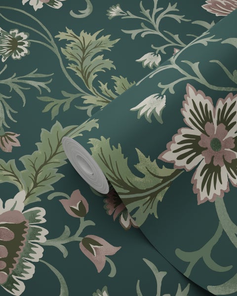 Tapetenrolle mit Blumenmuster