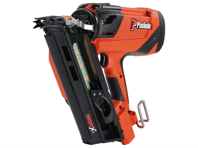 Paslode Gasnagler IM90Xi mit Magazin und Paslode Logo