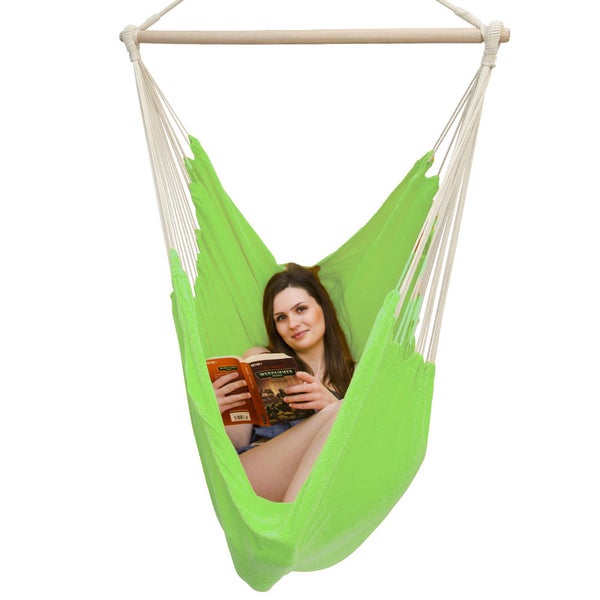 XXL Hängesessel Relaxsessel 185x130cm bis 150kg in Limetten Grün