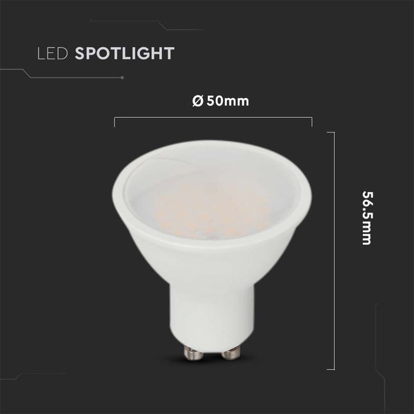 V-TAC VT-271-N - GU10 LED-Strahler - Milchig - 110° - Samsung - IP20 - Weiß - 10W - 1000 Lumen -