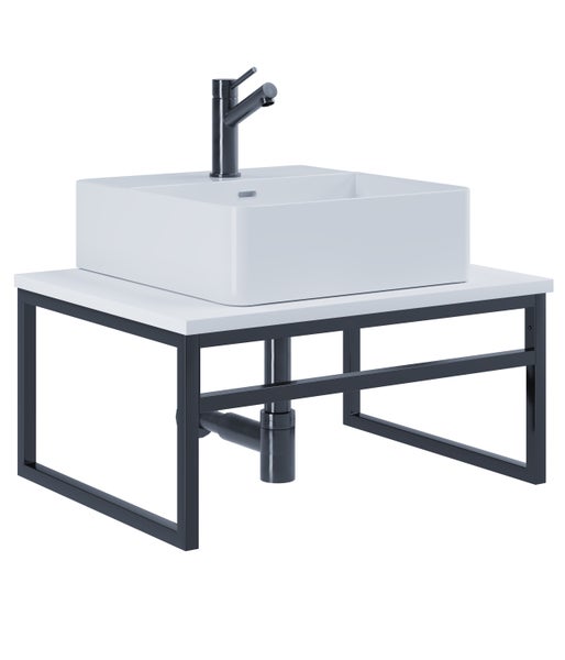 2-tlg. Waschplatz Waschtisch Waschbecken Bitila 60