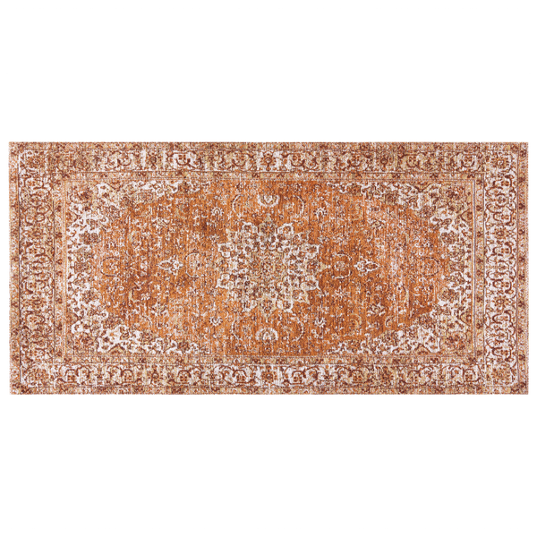 Teppich HAYAT Orange 80 x 150 cm Baumwolle