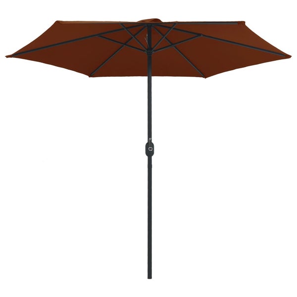 Sonnenschirm mit Aluminium-Mast 270x246 cm Terrakotta